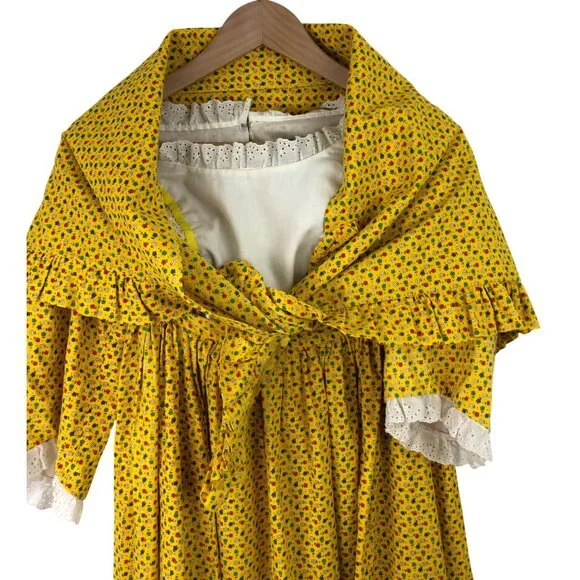 Vintage 70s Hickory Farms Employee Uniform Handmade Prairie Dress Costume Set - Picture 4 of 16